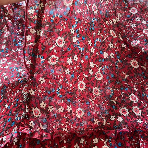 Zara Red flower print dress - Picture 5 of 5